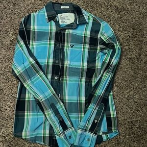 Men’s Plaid Long-sleeve button down